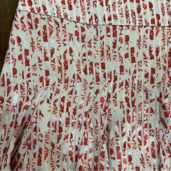 Alice and Olivia Mariette Pinstripe Floral Skirt Size 2 - Picture 7 of 11